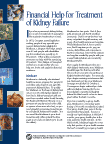 Financial Help for Treatment of Kidney Failure