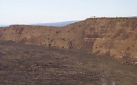 View of Hawaiian Volcano Observatory atop Uwekahuna Bluff
