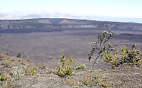 Kilauea Iki and Mauna Ulu from atop Uwekahuna Bluff