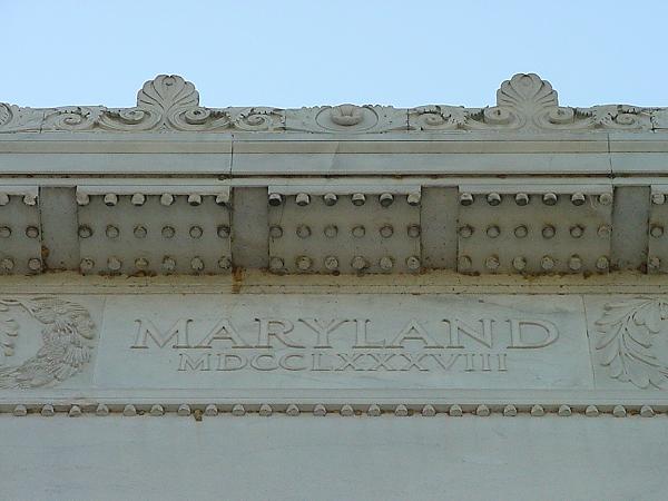 The State of Maryland Inscribed on the Lincoln Memorial