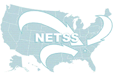 Decorative image of a map of the United States with NETSS written on it