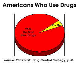 Americans Who Use Drugs-95% Do not Use Drugs, 5% Do