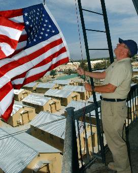 Airfield manager flies U.S. flag for Afghan children's aid