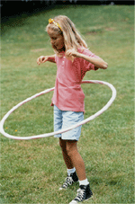 Picture of girl playing with hula hoop