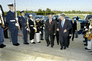 Deputy Secretary Wolfowitz escorts Georgian Prime Minister Zurab Zhvania into the Pentagon.