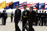 Col. Charles Taylor escorts Gen. Myers and Deputy Secretary Wolfowitz during the inspection of troops.