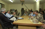 Secretary Rumsfeld meets with local and military Iraqi leaders.