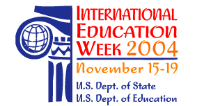Logo for IEW: International Education Week 2004: November 15-19: U.S. Dept. of State, U.S. Dept. of Education