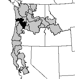 Lower Columbia River Chinook Inset Map