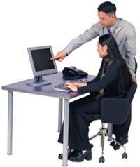 Image of people at workstation