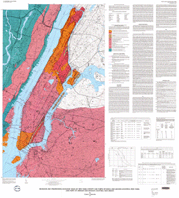 (Thumbnail) Bedrock and Engineering Geologic Maps of New York County and Parts of Kings and Queens Counties, New York and parts of Bergen and Hudson Counties, New Jersey