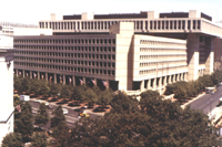 This is a photograph of the J. Edgar Hoover Building, FBI Headquarters