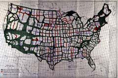 1937 triangulation map of the United States