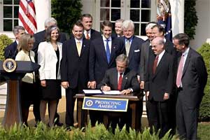 President George W. Bush signs S.15-Project Bioshield Act of 2004