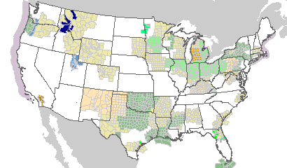 This image displays watches, warnings, statements and advisories issued by the National Weather Service