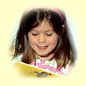 Photo of a girl reading.