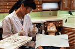Picture of girl visiting the dentist
