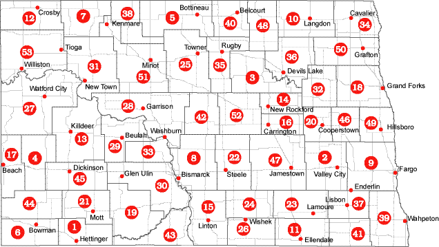 GIF -- Clickable map of ND counties