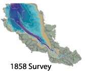 Depth shaded map of South San Francisco Bay