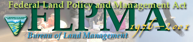 Federal Land Policy and Management Act, 1976-2001