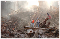 New York, NY, October 5, 2001 -- Rescue workers continue their efforts at the World Trade Center. Photo by Andrea Booher/ FEMA News Photo