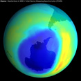 Satellite image of ozone hole