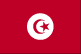 Flag: Red star on a red crescent in a white circle centered on a red background.