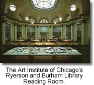 Ryerson and Burham Library reading room at the Art Institute of Chicago