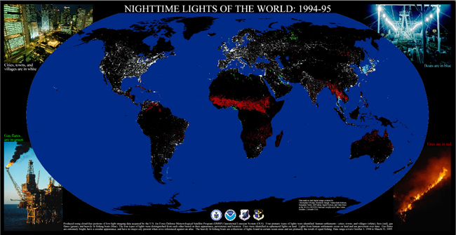 Nighttime Lights of the World, 1994-1995