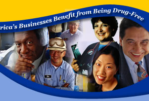 Helping America's Businesses Benefit from Being Drug-Free.  Photos representing the workforce - Digital Imagery copyright 2001 PhotoDisc, Inc.