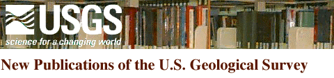 USGS: Science for a Changing World - USGS visual identity mark and link to main Web site at http://www.usgs.gov/ - logo is superimposed over a library shelf full of books