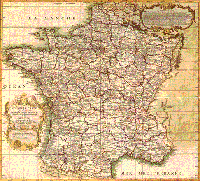 1744 Map of France. Click to view large image and text description of the image.