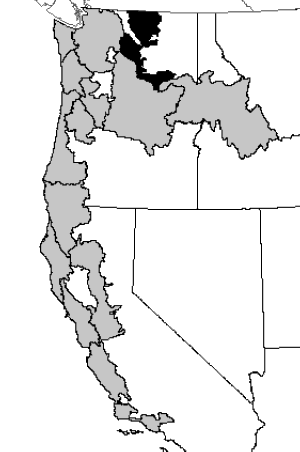 Steelhead Upper Columbia River ESU Inset Map