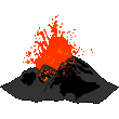 Icon shows an erupting volcano.