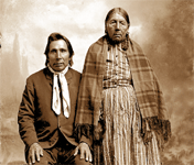 A Native American woman and son.  -- select to view larger image.