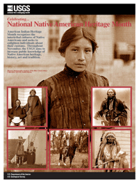 2003 National Native American Heritage Month poster -- select to view larger image.  You can right click your mouse on the large image to save the poster so you can print it.