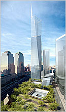 Artist rendering of the Freedom Tower.