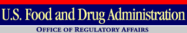 Logo of and Link to start page of Office of Regulatory Affairs, U.S. Food and Drug Administration