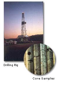 Drilling Rig and Core Samples