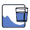 Dibujo de vaso con agua