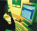 Image of a woman using a computer