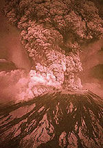 Picture of Mount St. Helen erupting.