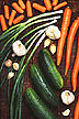 Carrots, onions, garlic and cucumbers