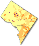 Sample map from the Summer Food Service Program Map Machine.