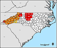 Map of Declared Counties for Disaster1553