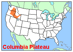 Map, Location of the Columbia Plateau Region