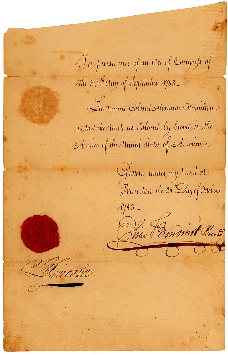 Alexander Hamilton's "Statement of My Property and Debts"