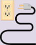 Image of a plug and an outlet