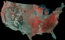 GOES satellite
           image of the U.S.