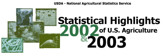 USDA  National Agricultural Statistics Service  2002- 2003 Statistical Highlights of U.S.  Agriculture 